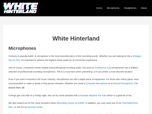 whitehinterland.com